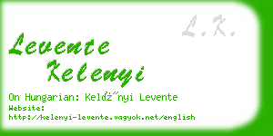 levente kelenyi business card